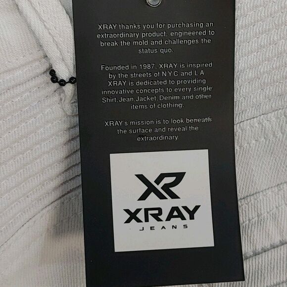 NWT X-ray Jeans White Denim Moto Shorts Mens Size 34 Style : Xms-9613 - Picture 16 of 16